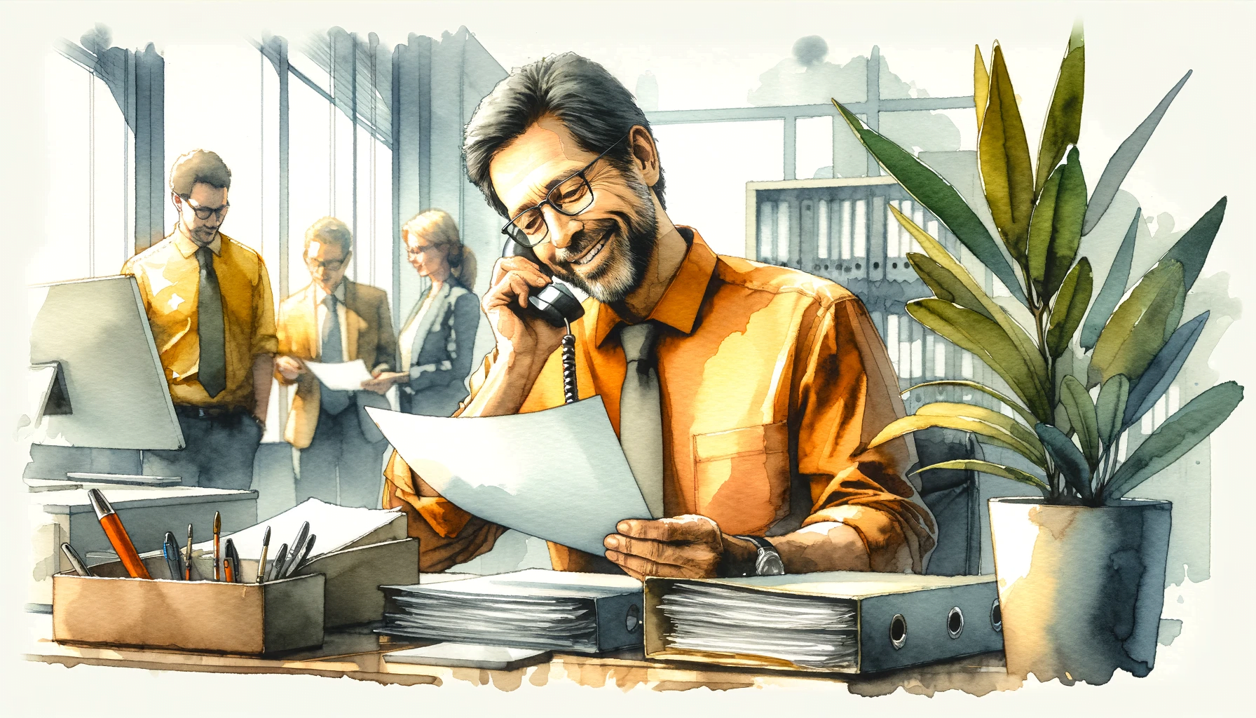 Bellende man animatie