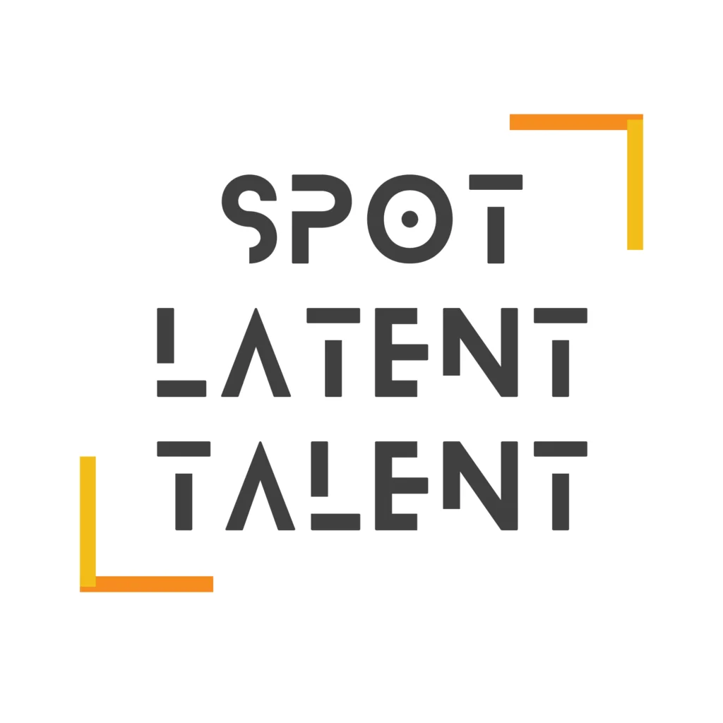 Spot latent talen in letters als logo