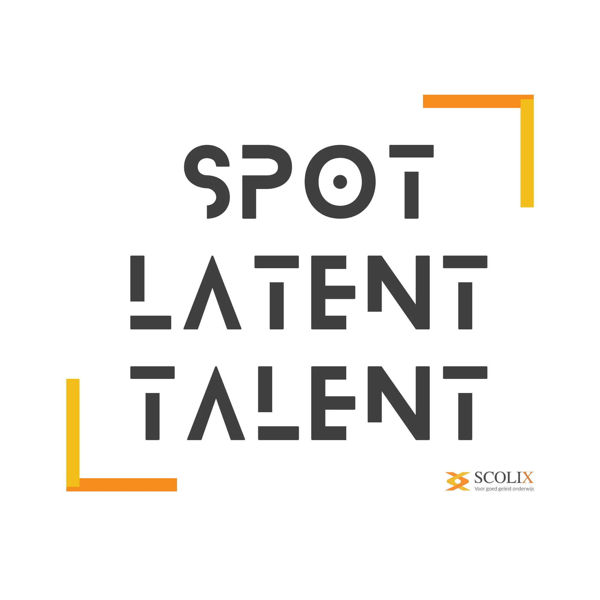 Spot latent talen in letters als logo